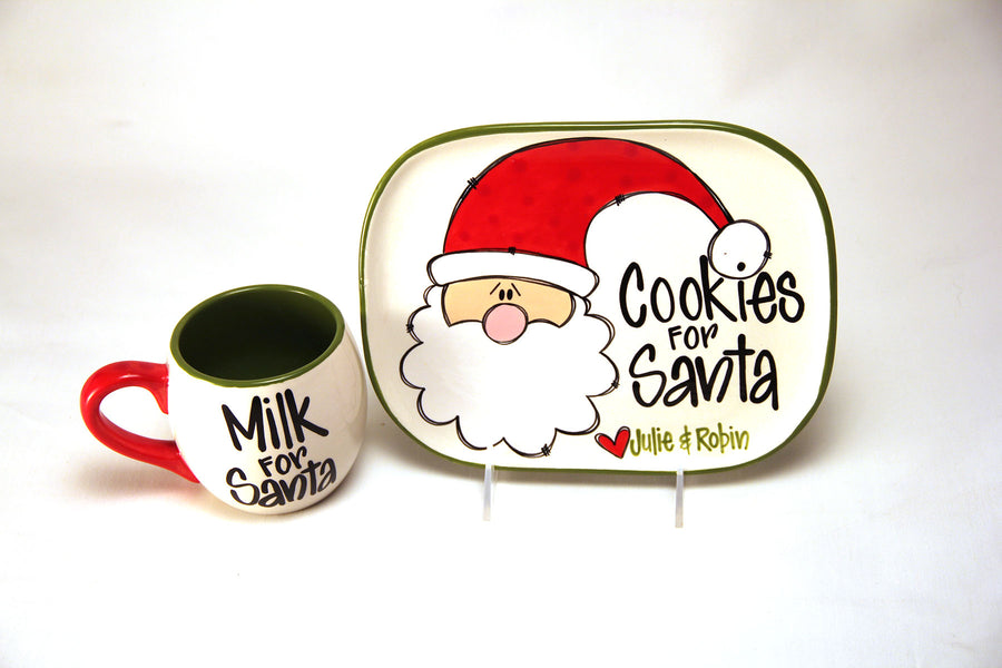 Santa Cookie Plate – The Art Barn Studio
