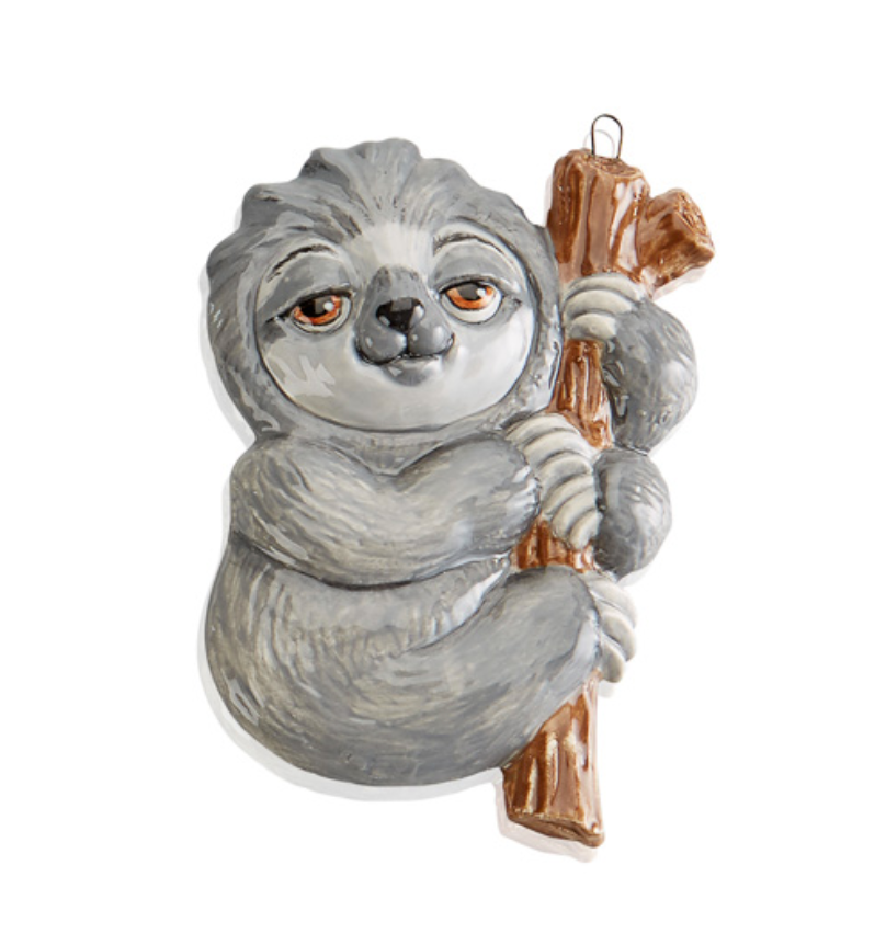 Sloth Flat Ornament