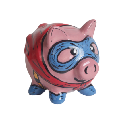 Summer Camp-Super Hero Pig Bank